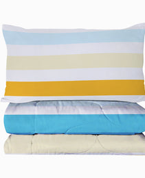 3pcs Soft And Comfortable Bedding Comforter Set Items With Rainbow Stripes, Including One Comforter Set And Two Pillowcases, Suitable For All Seasons