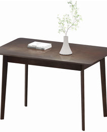 47.2 Rectangle Dining Table For 4, Mid-Century Modern Kitchen Table With Rubber Wood Frame For Dining Room, Mahogany