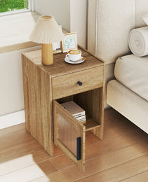 Nightstand With Drawer And Cabinet