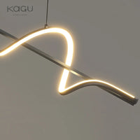 Modern LED Pendant Light White/Black Long Line Pendant Light For Restaurant Study Kitchen Office Coffee Home Decoration Luxury