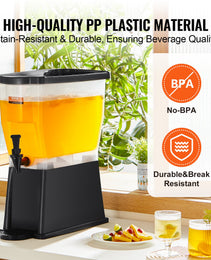 Beverage Dispenser, 3 Gallon Drink Dispenser For Parties, Plastic Juice Dispenser With Stand Spigot Lid, Iced Tea Lemonade Juice Water Dispenser, For Restaurants, Hotels, Parties