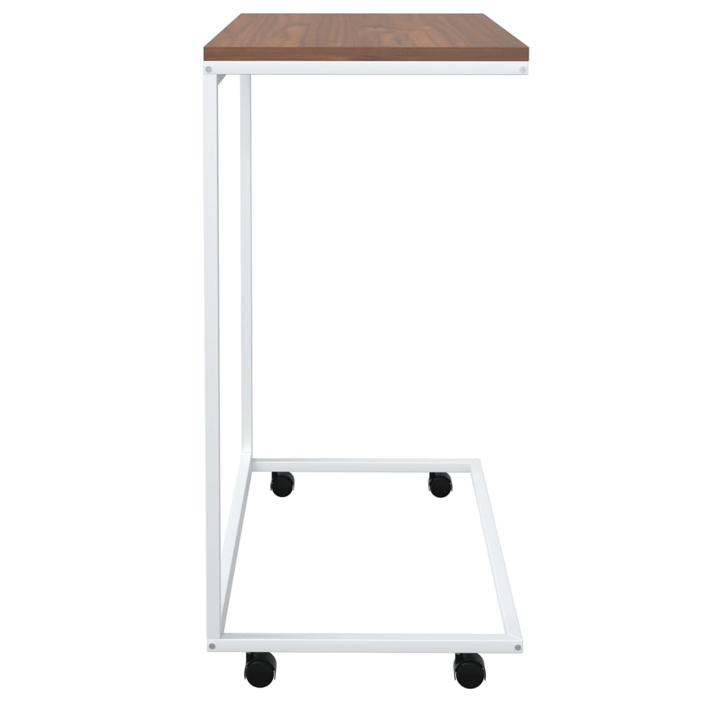 Side table with wheels 55x wood composite