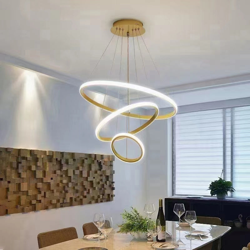 Araminta 72W Gold Tri-Color Modern Iron LED Indoor Chandelier