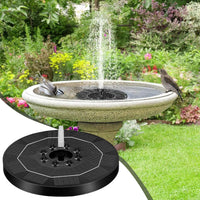 Fountain Pump Solar Adjustable Light Up 6 Nozzles Outdoor Birdbath Fountain Pump For Yard Patio Balcony Lawn Pond Park Decor