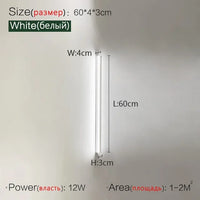 Modern minimalist LED wall lamp Living room sofa background aisle bedroom bedside ceiling lamp light luxury long strip wall lamp