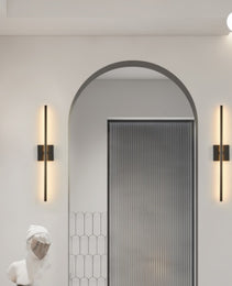 28  2-Pack Modern LED Wall Sconce, Minimalist Indoor Wall Light Fixtures, Black Matte Finish For Living Room, Bedroom, Hallway, Hotel, And Home Decor