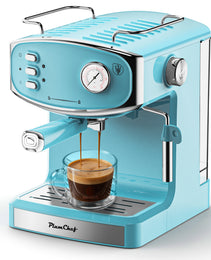 20 Bar Espresso Machine - Professional Compact Espresso Maker With Milk Frother, 54oz Large Water Tank, Low Noise, For Cappuccino, Latte, Blue, Amazon Resale Prohibited