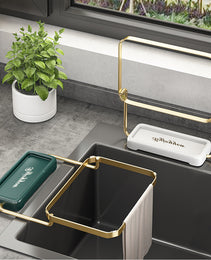 Sink Filter Rack Kitchen Foldable Sink Strainer Mesh Bag Stand Waste Garbage Net Shelf Anti-Clogging Disposable Garbage Mesh Bag