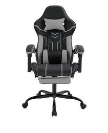 Gaming Chair, Computer Chair Ergonomic Chair With Footrest Office Chair Ergonomic Computer Chair With Lumbar Backrest Blackgray