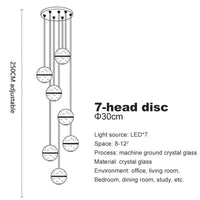 Spiral Staircase Living Room Chandeliers Crystal Ball Led Ceiling Light Lustre Chandelier Modern 2026 Decoration Bedroom Dining