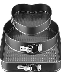 Non Stick Springform Cake Pan Leakproof 9in 10in 11in Bakeware Pan With Removable Bottom 3Pcs Per Set
