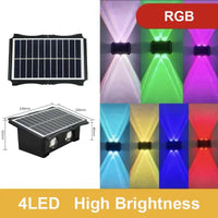 Solar Wall Light Outdoor,Waterproof LED Garden Fence Lamp,Solar Powered Wall Mount Decorative Lighting,Street Patio Landscape