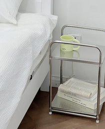 Coffee Table Sofa Edge Table-side Cabinet Nordic Bedside Table Stainless Steel Storage Rack