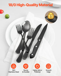48-Piece Silverware Set Stainless Steel Cutlery Flatware Utensil Kitchen For 8
