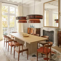 LED Fashion Glass Pendant Lights Modern Annular Chandelier Designer Hanging Lamp Home Room Decoration for Living Bedroom Fixture
