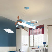 2025 Modern Pink Blue Chandelier Led Deco Designer Aircraft Lamp Baby Girl Boys Home Decor Kids Room Chandelier Lighting