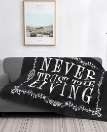 Gothic Mysterious Halloween Witch Flannel Blanket