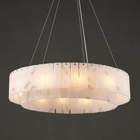 Alabaster Chandeliers D23In round Chandeliers for Dining Room Small Chandelier Light Fixture for Kitchen Living Room Foyer Entryway Hallway