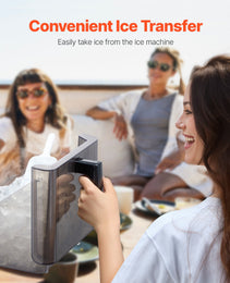Portable Countertop Ice Maker 50Lbs 24H Self-Cleaning With 3 Sizes Ice Cube