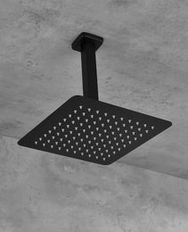 Matte Black Shower Set System Bathroom Luxury Rain Shower Combination Set Ceiling Mounted Showerhead Showerhead Faucet