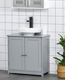 Bathroom Vanities, Bathroom Sink Cabinets with U-Shape Cut-Out and Adjustable Internal Shelf, Gray