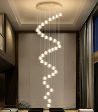 236'' Long Large Crystal Chandeliers LED Chandeliers for High Ceiling Handing Light Fixture for Entrance Hallway Foyer Staircase Lobby Gold