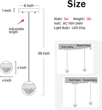 Crystal Pendant Light for Kitchen Island,Small Chandelier Lights Fixture, Hanging Lighting Ceiling Light Fixture Modern Adjustable Pendant Lighting for Dining Room Bedroom
