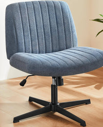 Cross-Legged Chair,No Wheels Armless Swivel Home Office Chair