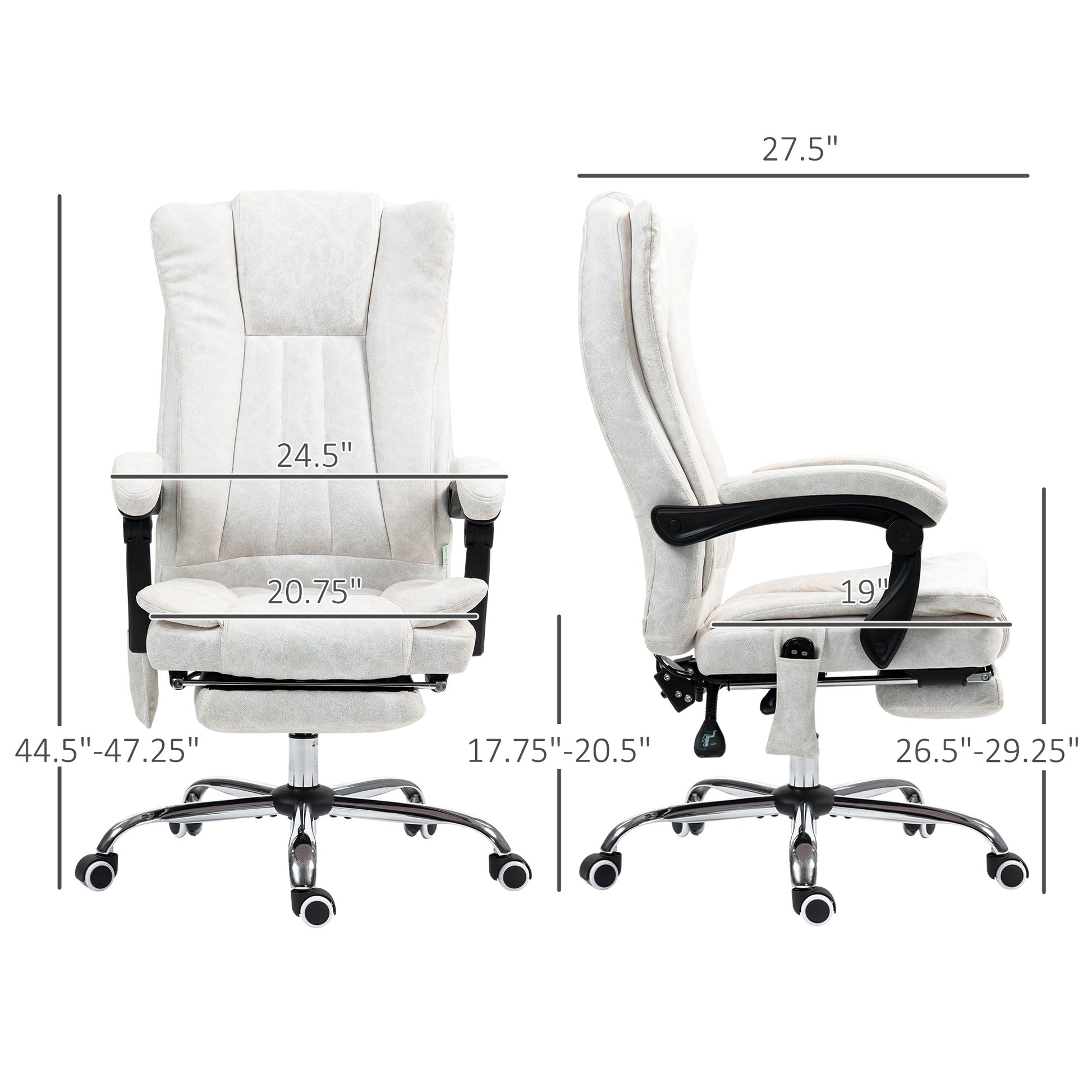 Massage Office Chair , Reclining Computer Chair