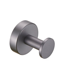Round Base Wall Hanging Coat Hook With Screws- Gun Grey Towel Hook, 4 Pack, For Entry Shoe Cabinet, Wardrobe Bathroom Bedroom Furniture Hardware