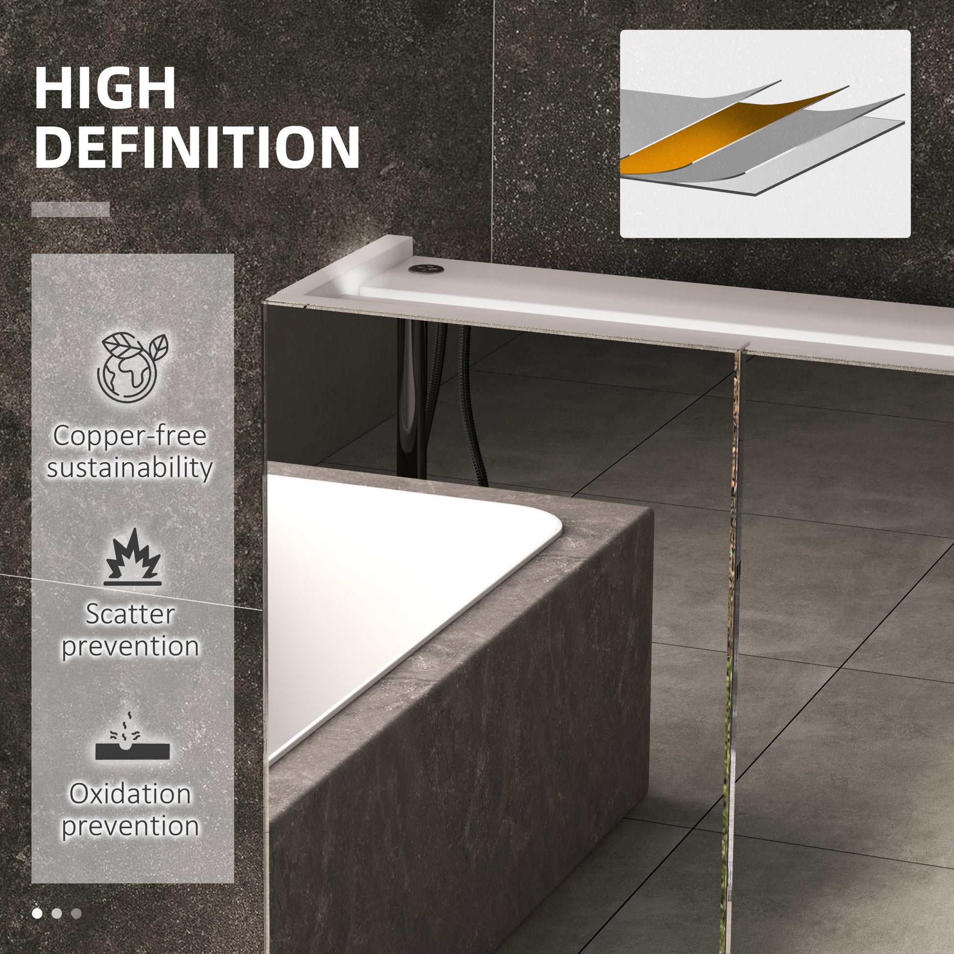 Bathroom Mirror Cabinet with Light, Bathroom Storage Cupboard with USB Charge, Adjustable Shelf, 35.5"W x 25.5"H, White