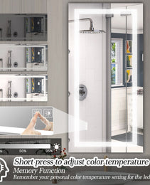72  X 36 LED Bathroom Mirror With Anti-Fog And Touch Sensor -Modern Frameless Lighted Wall Mirror For Bathroom Vanity, Shower Room, Or Dressing Area