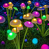 2026 New LED Solar Mushroom Lights Solar Garden Lights Waterproof Decor Yard Patio Pathway Jellyfish for Garden Ambiance