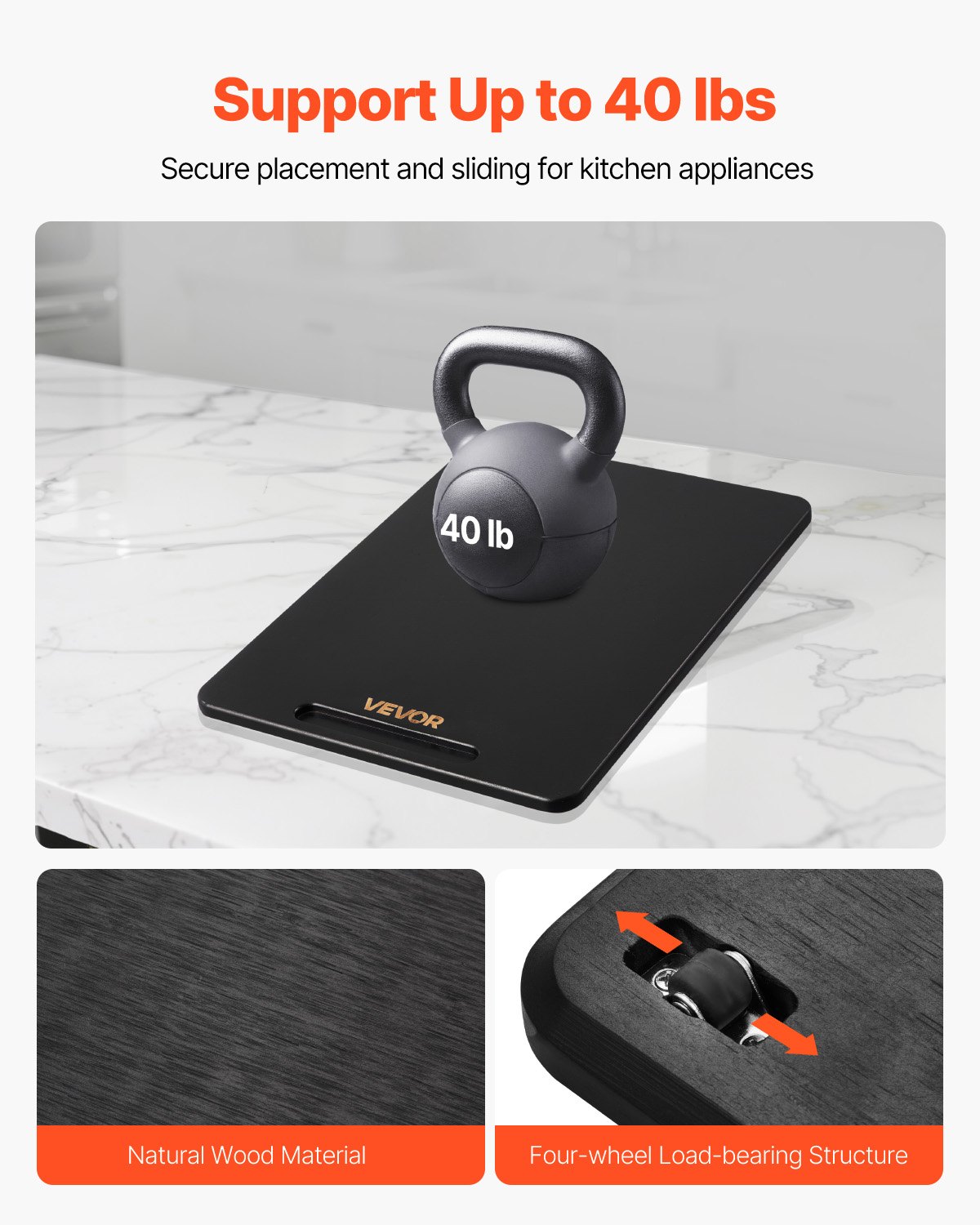 Appliance Sliding Tray – Heavy-Duty Countertop Slider for Coffee Makers & Kitchen Essentials