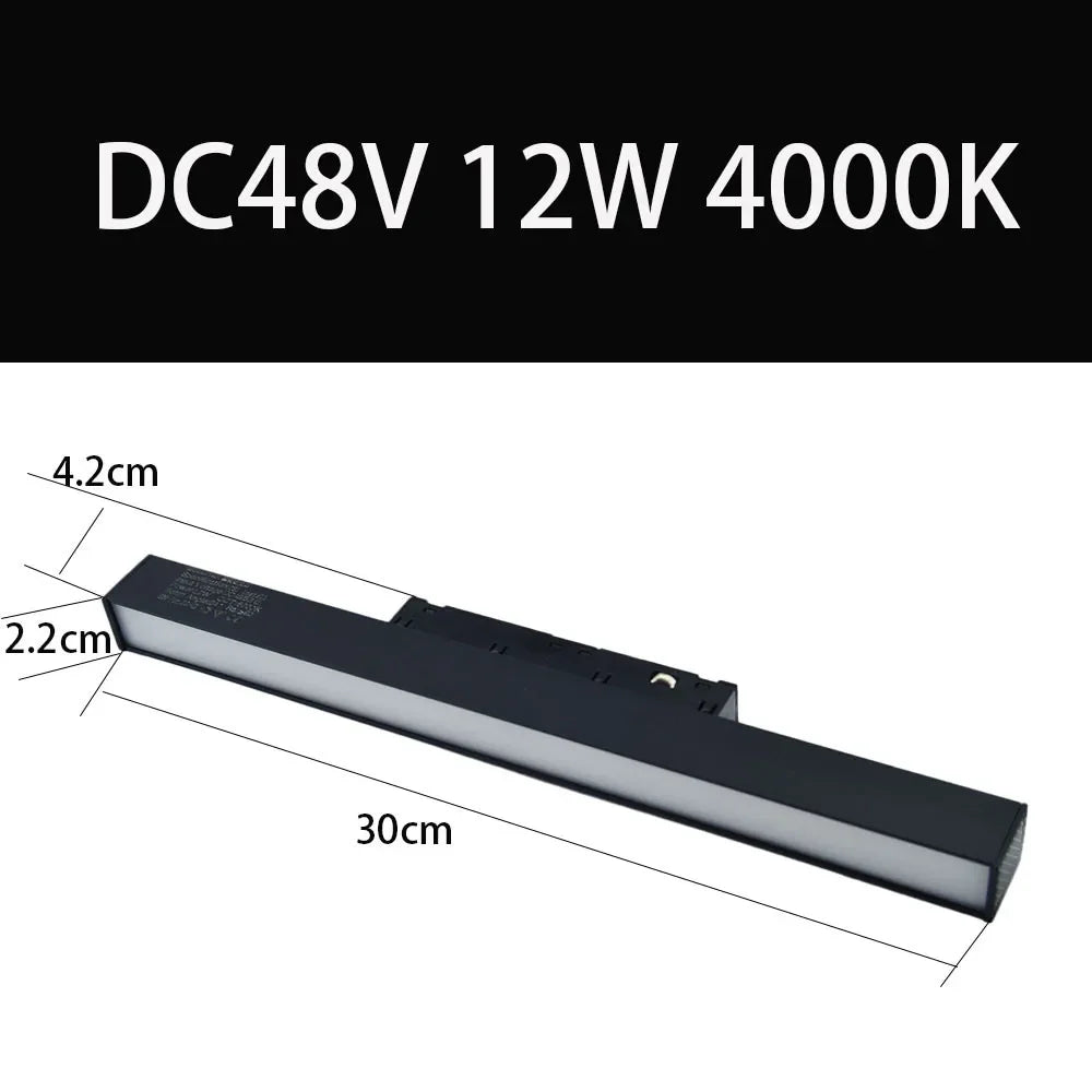 S20 Led Magnetic Track Light Linear DC48V 12W Aluminum Alloy Material No Main Light Home Lighting Ceiling Lamp