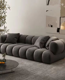ATUNUS American Large Velvet Home Furniture Nordic Modern L Shape Corner Living Room Modular Sectional Sofa Couch Set