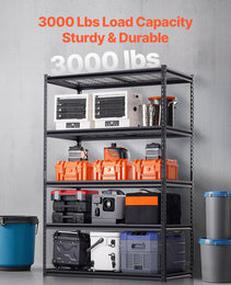 Storage Shelves 5 Tier Adjustable Heavy Duty Garage Shelving Units 3000 Lbs
