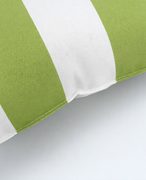 2 Pack Outdoor Throw Pillows, Waterproof & Fade-Resistant Patio Cushions For Garden, Porch, Poolside Furniture - Soft & Comfortable Decorative Pillow Covers 18x18 Inch, Green White