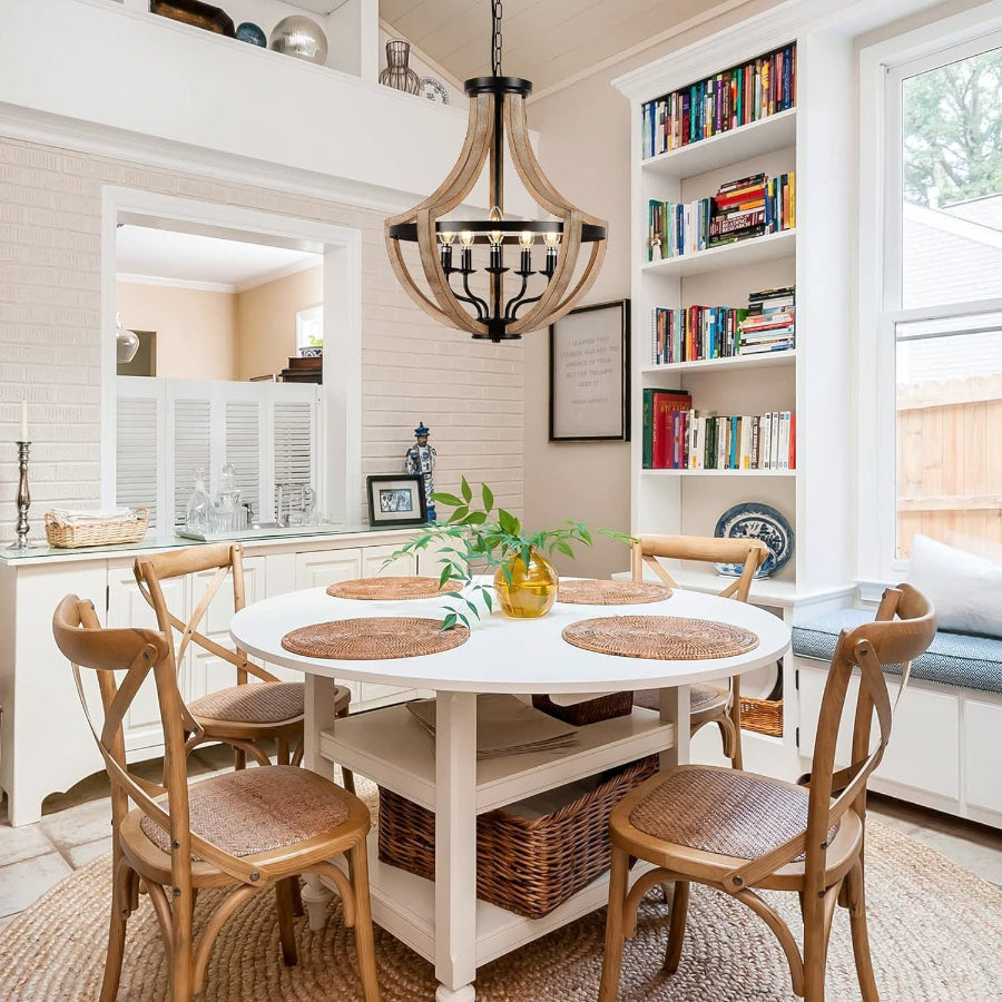Solid Wood Modern Chandelier