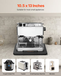 Appliance Slider 10.5 X 13 In Sliding Tray For Coffee Maker Black
