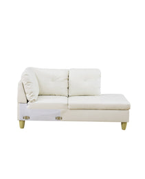 Pickup Only--White Faux Leather 3-Piece Living Room Sofa Set