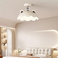 Children's Room Cat Ear Chandeliers Cream Style Eggshell Bedroom Lamps Romantic Warm Princess Room Girl Boy Bedroom Chandelier