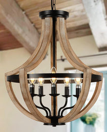 Solid Wood Modern Chandelier