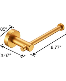 Toilet Paper Holder Brushed Gold Thicken Space Aluminum Toilet Roll Holder For Bathroom, Kitchen, Washroom Wall Mount