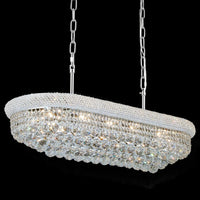 Gold Crystal Chandeliers for Dining Room，12-Lights D22 Inch