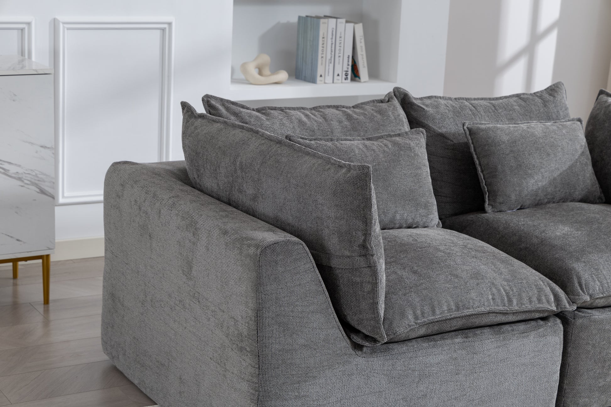 74.8  Width Cloud Couch Oversized Modular Sectional Sofa True Relax Comfy Couches Wide&Deep Seat Sofas For Living Room Furniture Sets, 2Seat