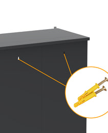 73'' Tall Metal Tool Storage Cabinet, With Ample Storage Space For Garage,Warehouse,Garden,Office, Living Room,Bathroom,Utility Room Slate