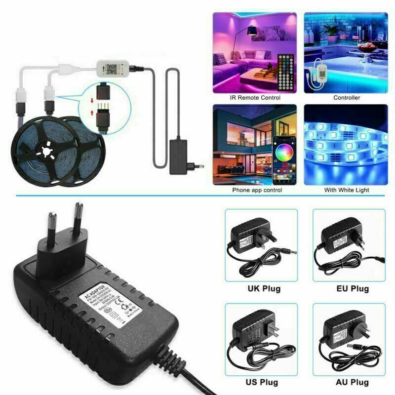 BRAND NEW 5050 RGB LED Strip Bluetooth Remote Lights TV Back Lights For Bar Room - CJDS