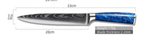 8-inch Chef Knife with Blue Resin Handle