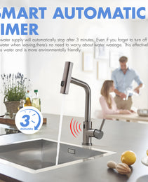 Touchless Kitchen Faucet, Hands Free Automatic Smart Kitchen Faucet, Stainless Steel Touchless Kitchen Faucet